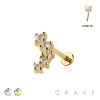 MULTI CZ ARCH TOP THREADLESS (PUSH IN) 316L SURGICAL STEEL LABRET SET